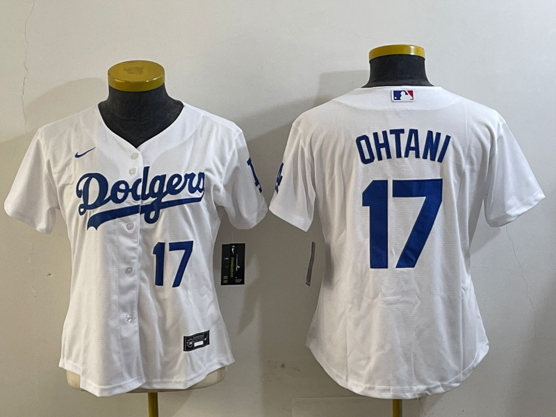 Women's Los Angeles Dodgers #17 Miguel Vargas White Cool Base Stitched Baseball Jersey 3 Women's Los Angeles Dodgers #17 Miguel Vargas White Cool Base Stitched Baseball Jersey 3