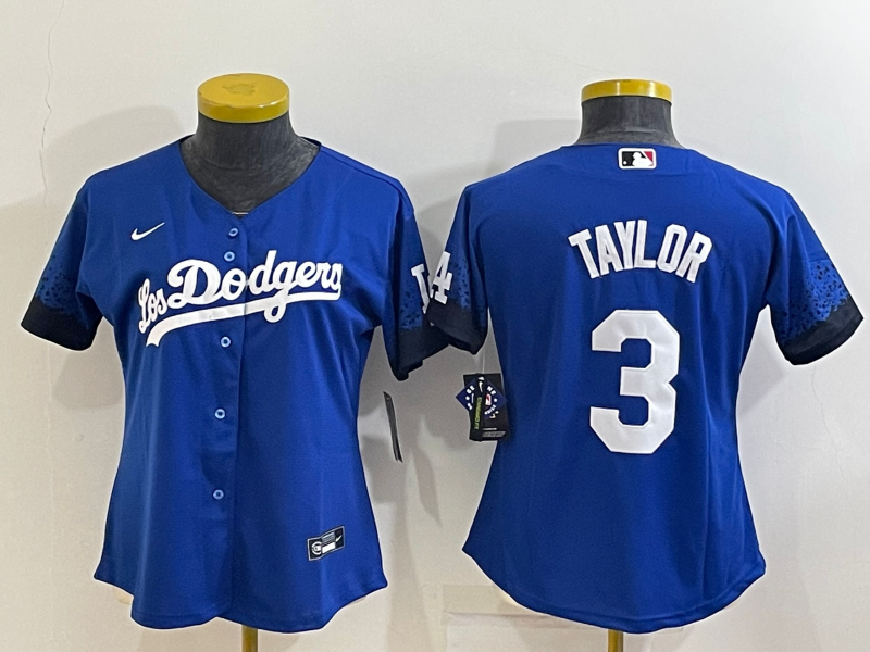Women's Los Angeles Dodgers #3 Chris Taylor Royal City Connect Stitched Baseball Jerseys(Run Small) Women's Los Angeles Dodgers #3 Chris Taylor Royal City Connect Stitched Baseball Jerseys(Run Small)