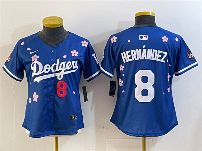 Women's Los Angeles Dodgers #8 Enrique Hernández Royal 2025 Tokyo Series Limited Stitched Baseball Jersey(Run Small) Women's Los Angeles Dodgers #8 Enrique Hernández Royal 2025 Tokyo Series Limited Stitched Baseball Jersey(Run Small)