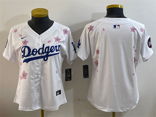 Women's Los Angeles Dodgers Blank White 2025 Tokyo Series Limited Stitched Baseball Jersey(Run Small) Women's Los Angeles Dodgers Blank White 2025 Tokyo Series Limited Stitched Baseball Jersey(Run Small)