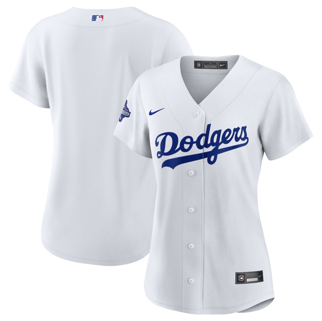 Women's Los Angeles Dodgers Blank White 2025 World Series Champions Home Cool Base Stitched Baseball Jersey(Run Small) 2 Women's Los Angeles Dodgers Blank White 2025 World Series Champions Home Cool Base Stitched Baseball Jersey(Run Small) 2