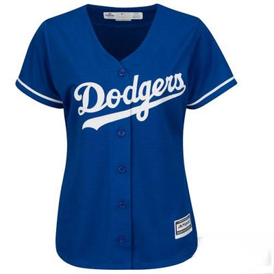 Women's Los Angeles Dodgers Royal Customized Cool Base Jersey Women's Los Angeles Dodgers Royal Customized Cool Base Jersey