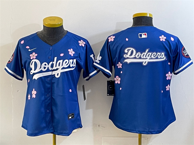 Women's Los Angeles Dodgers Team Big Logo Royal 2025 Tokyo Series Limited Stitched Baseball Jersey(Run Small) Women's Los Angeles Dodgers Team Big Logo Royal 2025 Tokyo Series Limited Stitched Baseball Jersey(Run Small)