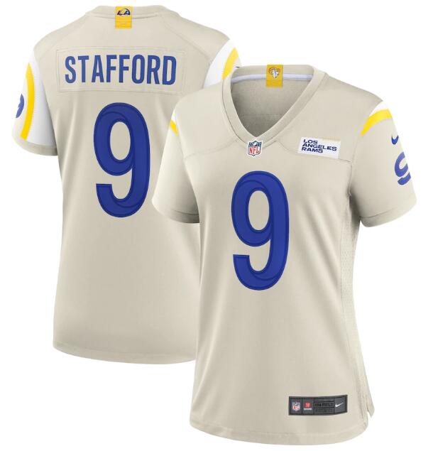 Women's Los Angeles Rams #9 Matthew Stafford Bone Vapor Untouchable Limited Stitched Jersey(Run Small) Women's Los Angeles Rams #9 Matthew Stafford Bone Vapor Untouchable Limited Stitched Jersey(Run Small)