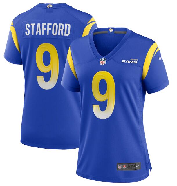 Women's Los Angeles Rams #9 Matthew Stafford Royal Vapor Untouchable Limited Stitched Jersey(Run Small) Women's Los Angeles Rams #9 Matthew Stafford Royal Vapor Untouchable Limited Stitched Jersey(Run Small)
