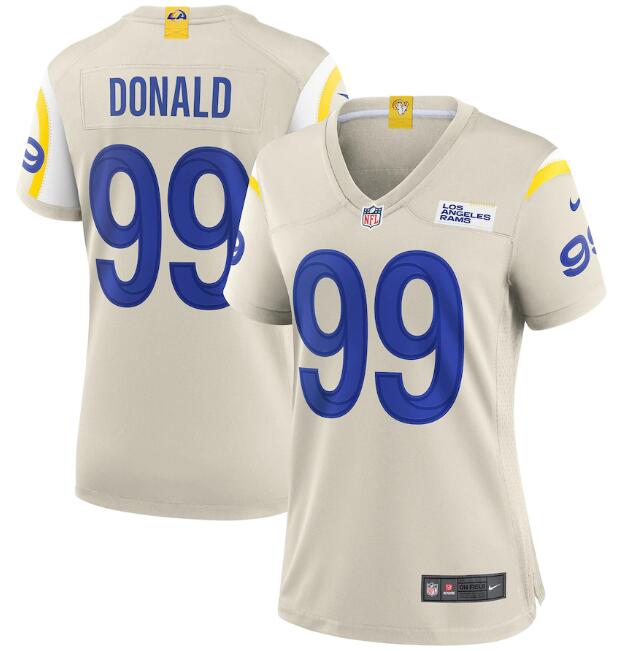 Women's Los Angeles Rams #99 Aaron Donald Bone Vapor Untouchable Limited Stitched Jersey(Run Small) Women's Los Angeles Rams #99 Aaron Donald Bone Vapor Untouchable Limited Stitched Jersey(Run Small)