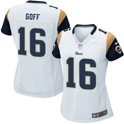 Women's Los Angeles Rams Jared Goff Nike White 2016 Draft Pick Game Jersey