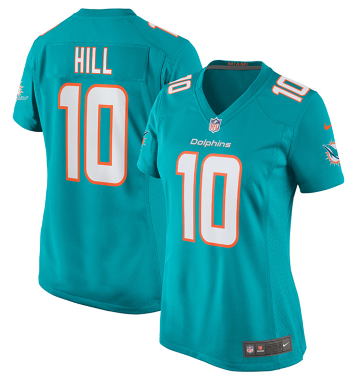 Women's Miami Dolphins #10 Tyreek Hill Aqua Vapor Untouchable Stitched Jersey(Run Small) Women's Miami Dolphins #10 Tyreek Hill Aqua Vapor Untouchable Stitched Jersey(Run Small)