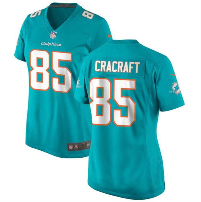 Women's Miami Dolphins #85 River Cracraft Aqua Color Rush Stitched Jersey(Run Small) Women's Miami Dolphins #85 River Cracraft Aqua Color Rush Stitched Jersey(Run Small)