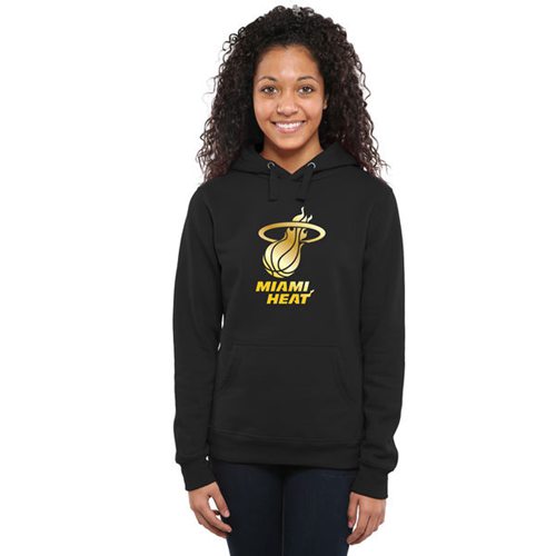 Women's Miami Heat Gold Collection Pullover Hoodie Black Women's Miami Heat Gold Collection Pullover Hoodie Black