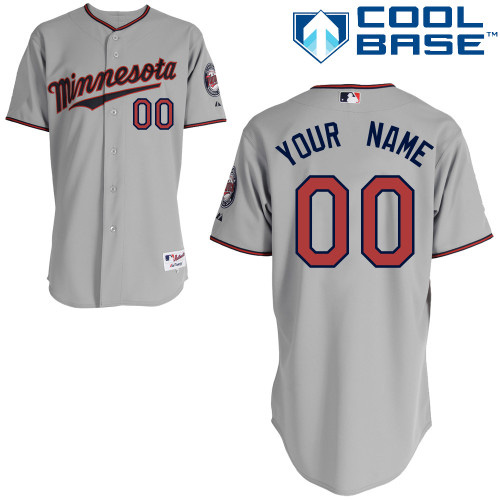 Women's Minnesota Twins Gray MLB Road Cool Base Customized Jersey Women's Minnesota Twins Gray MLB Road Cool Base Customized Jersey