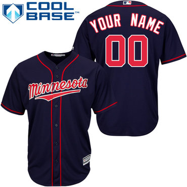 Women's Minnesota Twins Navy Blue MLB Alternate Customized Jersey Women's Minnesota Twins Navy Blue MLB Alternate Customized Jersey