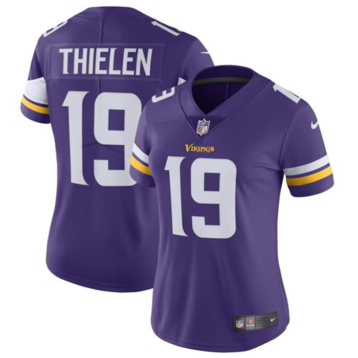 Women's Minnesota Vikings #19 Adam Thielen Purple Vapor Untouchable Limited Stitched NFL Jersey(Run Small) Women's Minnesota Vikings #19 Adam Thielen Purple Vapor Untouchable Limited Stitched NFL Jersey(Run Small)