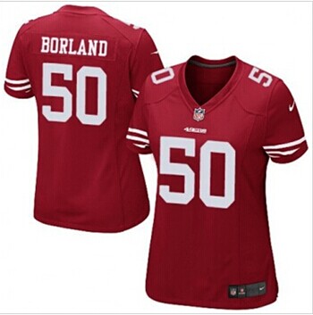 Women's NEW 49ers #50 Chris Borland Red NFL Limited Jersey