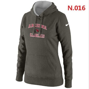 Women's NEW Arizona Cardinals Heart & Soul Pullover Hoodie Grey