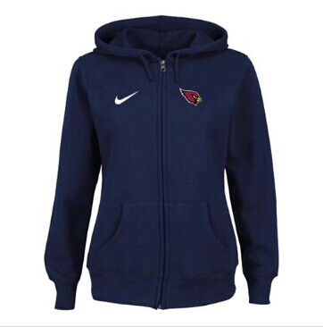 Women's NEW Arizona Cardinals Ladies Tailgater Full Zip Hoodie Blue