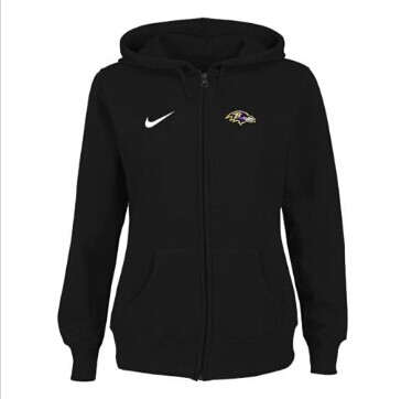 Women's NEW Baltimore Ravens Ladies Tailgater Full Zip Hoodie Black Women's NEW Baltimore Ravens Ladies Tailgater Full Zip Hoodie Black