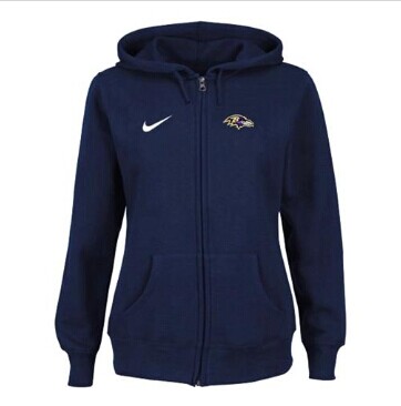 Women's NEW Baltimore Ravens Ladies Tailgater Full Zip Hoodie Blue Women's NEW Baltimore Ravens Ladies Tailgater Full Zip Hoodie Blue