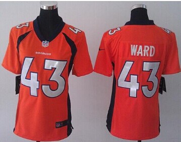 Women's NEW Broncos #43 T.J. Ward Orange Elite NFL Jersey