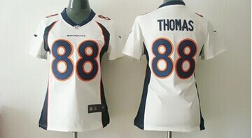Women's NEW Broncos #88 Demaryius Thomas White NFL New Elite Jersey
