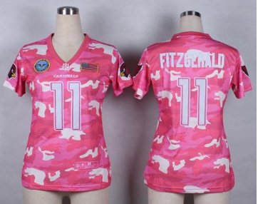 Women's NEW Cardinals #11 Larry Fitzgerald Pink NFL Elite Camo Fashion Jersey