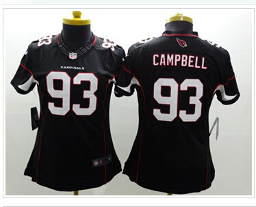 Women's NEW Cardinals #93 Calais Campbell Black Alternate Stitched NFL Limited Jersey