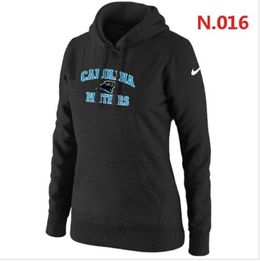 Women's NEW Carolina Panthers Heart & Soul Pullover Hoodie Black Women's NEW Carolina Panthers Heart & Soul Pullover Hoodie Black