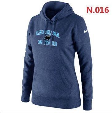 Women's NEW Carolina Panthers Heart & Soul Pullover Hoodie Dark Blue Women's NEW Carolina Panthers Heart & Soul Pullover Hoodie Dark Blue
