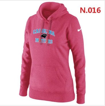 Women's NEW Carolina Panthers Heart & Soul Pullover Hoodie Pink Women's NEW Carolina Panthers Heart & Soul Pullover Hoodie Pink