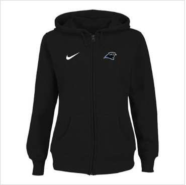 Women's NEW Carolina Panthers Ladies Tailgater Full Zip Hoodie Black Women's NEW Carolina Panthers Ladies Tailgater Full Zip Hoodie Black
