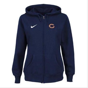 Women's NEW Chicago Bears Ladies Tailgater Full Zip Hoodie Blue