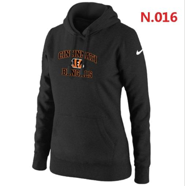 Women's NEW Cincinnati Bengals Heart & Soul Pullover Hoodie Black Women's NEW Cincinnati Bengals Heart & Soul Pullover Hoodie Black