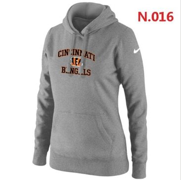 Women's NEW Cincinnati Bengals Heart & Soul Pullover Hoodie Grey Women's NEW Cincinnati Bengals Heart & Soul Pullover Hoodie Grey