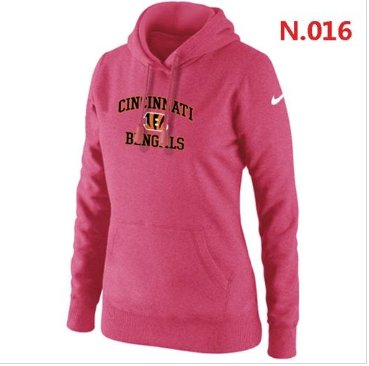 Women's NEW Cincinnati Bengals Heart & Soul Pullover Hoodie Pink Women's NEW Cincinnati Bengals Heart & Soul Pullover Hoodie Pink