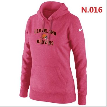 Women's NEW Cleveland Browns Heart & Soul Pullover Hoodie Pink Women's NEW Cleveland Browns Heart & Soul Pullover Hoodie Pink