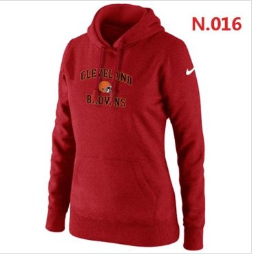 Women's NEW Cleveland Browns Heart & Soul Pullover Hoodie Red Women's NEW Cleveland Browns Heart & Soul Pullover Hoodie Red