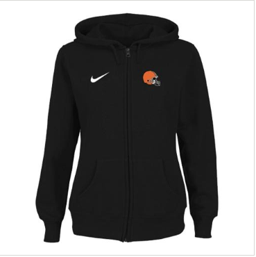 Women's NEW Cleveland Browns Ladies Tailgater Full Zip Hoodie Black Women's NEW Cleveland Browns Ladies Tailgater Full Zip Hoodie Black
