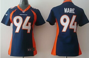 Women's NEW Denver Broncos #94 DeMarcus Ware Blue Alternate NFL New Elite Jersey