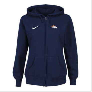 Women's NEW Denver Broncos Ladies Tailgater Full Zip Hoodie Blue