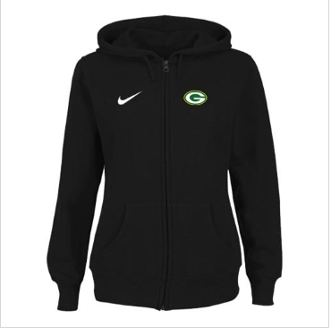 Women's NEW Green Bay Packers Ladies Tailgater Full Zip Hoodie Black Women's NEW Green Bay Packers Ladies Tailgater Full Zip Hoodie Black