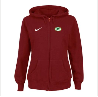 Women's NEW Green Bay Packers Ladies Tailgater Full Zip Hoodie Red Women's NEW Green Bay Packers Ladies Tailgater Full Zip Hoodie Red