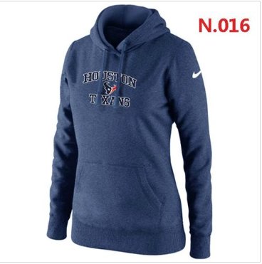 Women's NEW Houston Texans Heart & Soul Pullover Hoodie Dark Blue