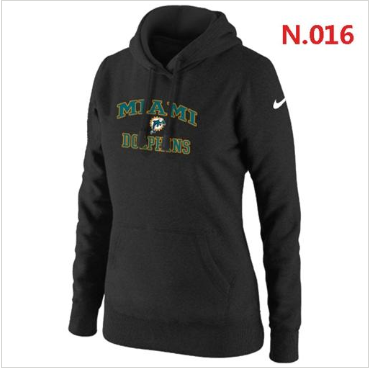 Women's NEW Miami Dolphins Heart & Soul Pullover Hoodie Black