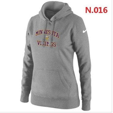 Women's NEW Minnesota Vikings Heart & Soul Pullover Hoodie Pink (1)