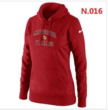 Women's NEW Minnesota Vikings Heart & Soul Pullover Hoodie Red