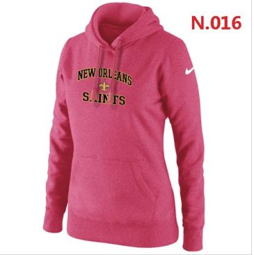 Women's NEW New Orleans Saints Heart & Soul Pullover Hoodie Pink Women's NEW New Orleans Saints Heart & Soul Pullover Hoodie Pink