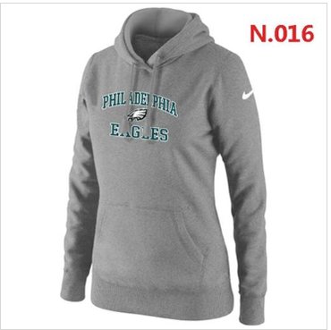 Women's NEW Philadelphia Eagles Heart & Soul Pullover Hoodie Light Grey Women's NEW Philadelphia Eagles Heart & Soul Pullover Hoodie Light Grey