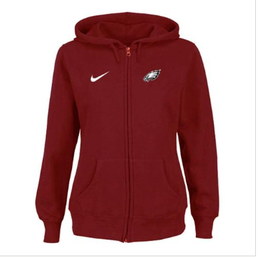 Women's NEW Philadelphia Eagles Ladies Tailgater Full Zip Hoodie Red Women's NEW Philadelphia Eagles Ladies Tailgater Full Zip Hoodie Red