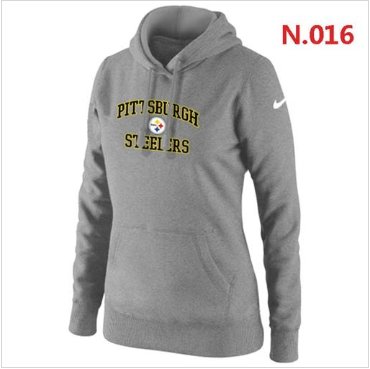 Women's NEW Pittsburgh Steelers Heart & Soul Pullover Hoodie Light Grey Women's NEW Pittsburgh Steelers Heart & Soul Pullover Hoodie Light Grey