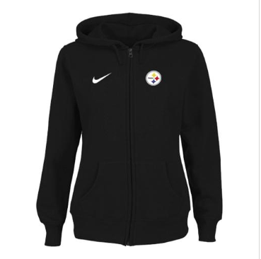 Women's NEW Pittsburgh Steelers Ladies Tailgater Full Zip Hoodie Black Women's NEW Pittsburgh Steelers Ladies Tailgater Full Zip Hoodie Black
